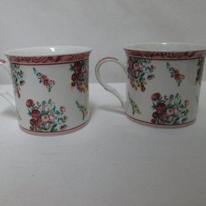 Victoria and Albert Museum London Fine China Tea Mug Cup set 2 floral Micro Dish